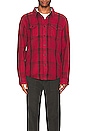 view 3 of 3 Blanket Button Down Shirt in Dusty Red Cusco Plaid