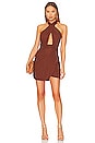 view 1 of 3 Celine Mini Dress in Chocolate Brown