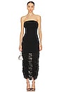 view 1 of 3 Sandy Chiffion Maxi Dress in Black Caviar
