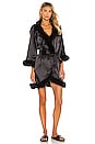 view 2 of 4 Candice Feather Kimono in Black Caviar