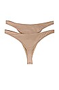view 2 of 6 Hannah 2 Pack Thong in Nude