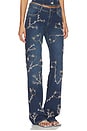 view 2 of 6 Nova Embellished Denim Jean in Dark Wash Denim