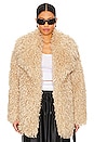 view 1 of 5 Nora Faux Fur Jacket in Light Tan