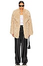 view 5 of 5 Nora Faux Fur Jacket in Light Tan
