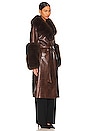 view 3 of 4 Astrid Faux Fur Coat in Brown