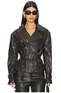 view 1 of 4 CHAQUETA DAPHNE in Distressed Black
