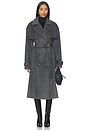 view 1 of 4 MANTEAU EN LAINE MATILDA in Charcoal