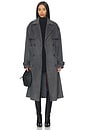 view 2 of 4 MANTEAU EN LAINE MATILDA in Charcoal