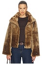 view 1 of 5 Tuva Fur Jacket in Brown