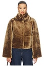 view 2 of 5 Tuva Fur Jacket in Brown