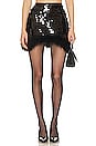 view 1 of 4 Virgo Sequin Feather Skirt in Black Caviar