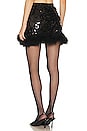 view 3 of 4 Virgo Sequin Feather Skirt in Black Caviar
