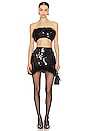 view 4 of 4 Virgo Sequin Feather Skirt in Black Caviar