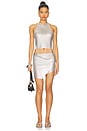 view 5 of 6 Gemma Mini Skirt in Silver