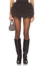 view 1 of 6 Thea Mini Skirt in Chocolate Brown