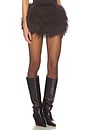 view 2 of 6 Thea Mini Skirt in Chocolate Brown