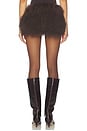 view 4 of 6 Thea Mini Skirt in Chocolate Brown