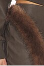 view 6 of 6 Bela Faux Fur Mini Skirt in Brown