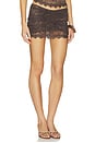 view 2 of 6 Selah Mini Skirt in Chocolate Brown