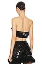 view 3 of 4 Virgo Sequin Feather Top in Black Caviar