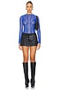 view 5 of 5 Twist Mesh Bodysuit in Blue