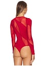 view 5 of 6 Spiral Bodysuit in Cherry Red