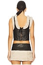 view 3 of 4 Kendra Top With Faux Fur Trim in Distressed Black