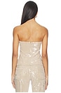 view 3 of 5 Ruby Sequin Tube Top in Tan