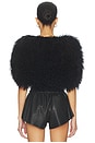 view 3 of 4 Nia Fur Top in Black