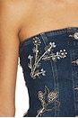 view 5 of 5 Nova Embellished Denim Top in Dark Wash Denim