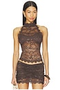 view 1 of 5 Selah Top in Chocolate Brown