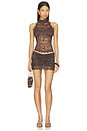 view 5 of 5 Selah Top in Chocolate Brown