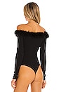view 4 of 5 Miranda Feather Bodysuit in Black