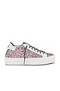 view 1 of 6 Thea Sneaker in Pink Glitter