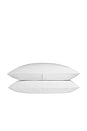 view 1 of 3 Brushed Cotton Pillowcase Set in White