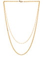view 1 of 2 Brooklyn Double Chain Necklace in Gold