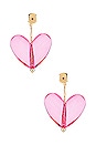 view 1 of 3 Mon Couer Earrings in Fuchsia & Gold