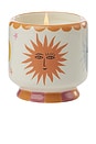 view 1 of 1 A Dopo Hand Painted Sun Ceramic Candle in Orange Blossom