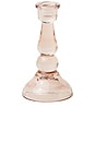 view 1 of 2 SOPORTE PARA VELAS TALL GLASS TAPER CANDLE HOLDER in Pink