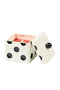 view 4 of 3 Lucky Dice Ceramic Candle in Misted Lime