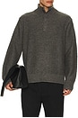 view 3 of 4 Kotoni Snap Collar Sweater in Dark Grey