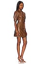 view 2 of 3 Mayslie Faux Leather Dress in Dark Argan