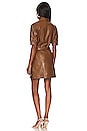 view 3 of 3 Mayslie Faux Leather Dress in Dark Argan