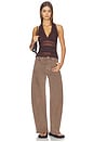 view 5 of 6 Arellia Skimmer Outseam Panels Jeans in Vintage Canewood