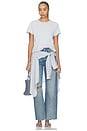view 5 of 6 Arellia Skimmer Covered Button Fly Jeans in Terazzo Destructed
