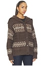 view 4 of 5 Dakar Cardigan in Dark Brown Multi