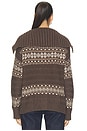 view 5 of 5 Dakar Cardigan in Dark Brown Multi
