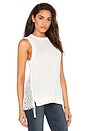 view 3 of 5 Ellen Sweater Tank in Ivory in Ivory & Ivory Lace