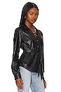 view 2 of 4 Belize Vegan Leather Shacket in Black