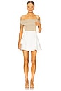 view 5 of 6 Adaline Mini Skirt in Contrast Ecru